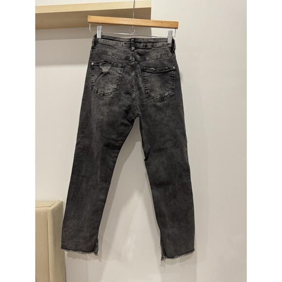 Philipp Plein Jeans Womens 28 Straight Leg Grunge Skull Goth Distressed Italy - Picture 2 of 11